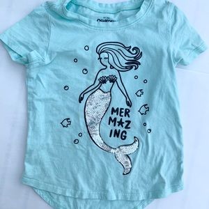 Oshkosh flip sequin 4T 5 mermaid shirt